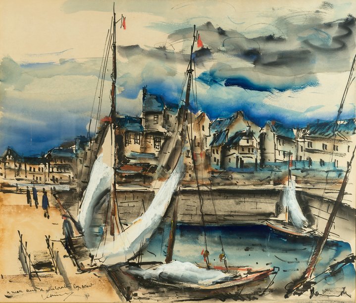 Maurice de Vlaminck, graphic art, watercolor