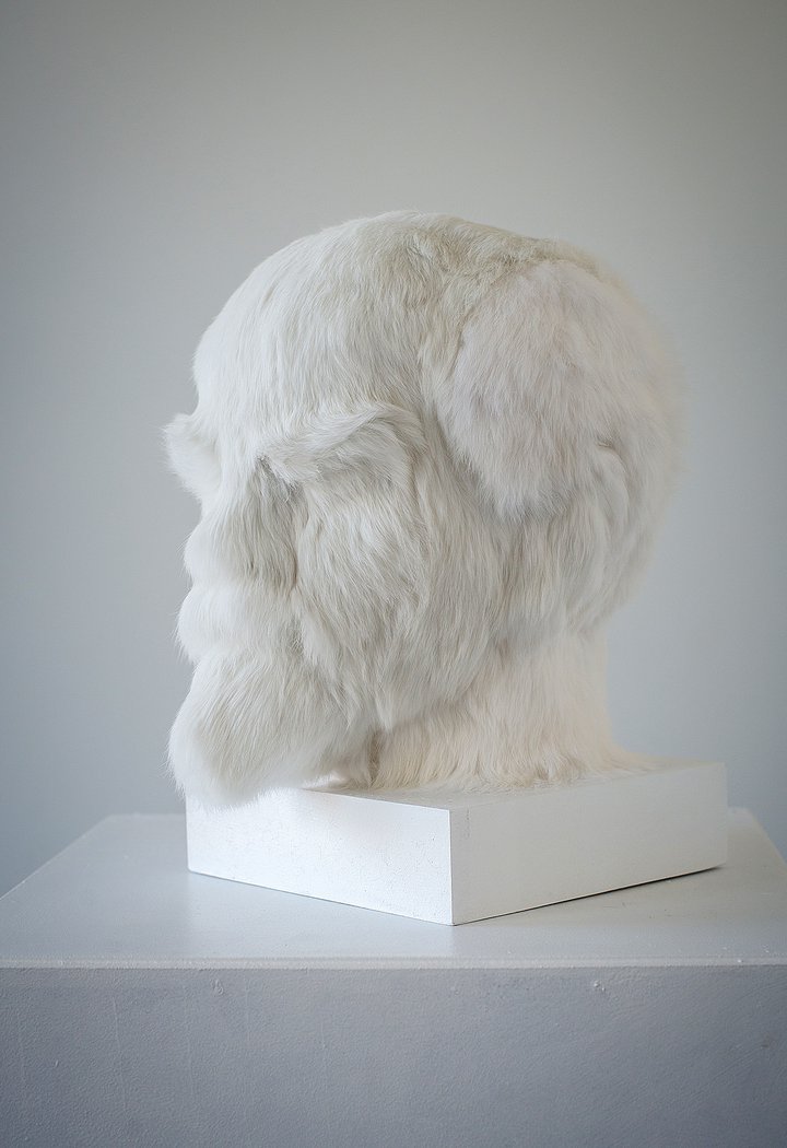 Lenin, winter, furcoat, sculpture, contemporary art, Siberia