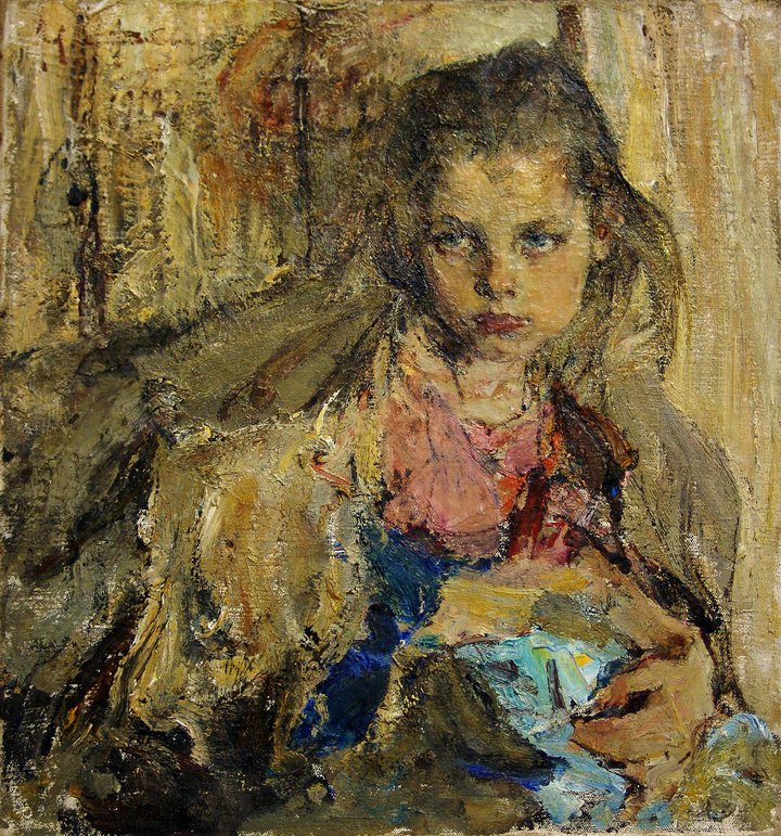 Nikolai Fechin, paiting, russian art, portrait, girl