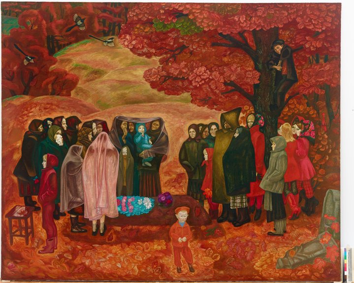 funeral, painting, soviet art
