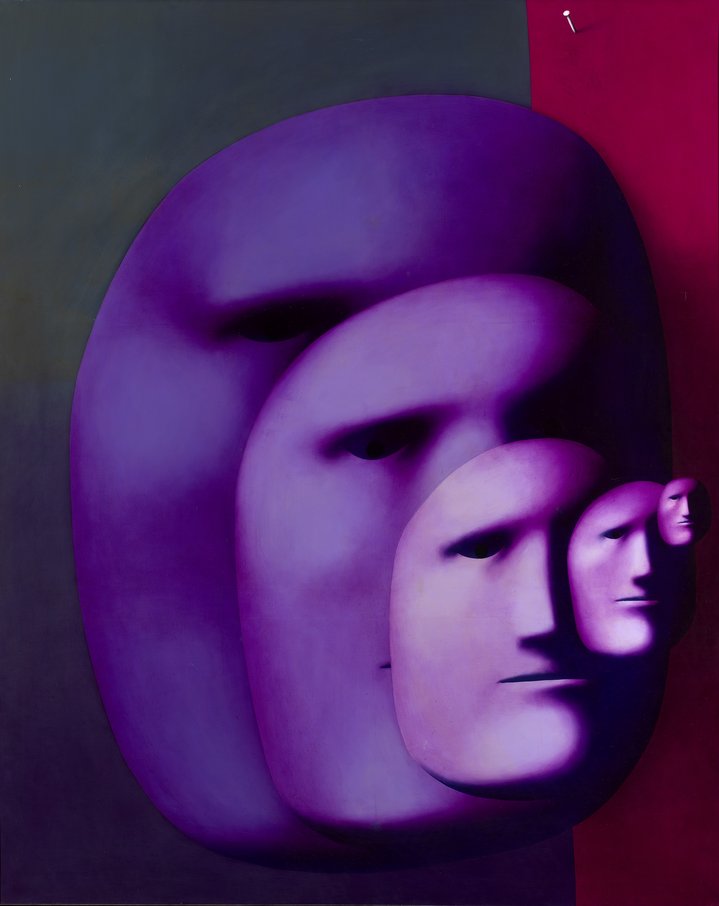 face, portrait, metaphysic art, purple