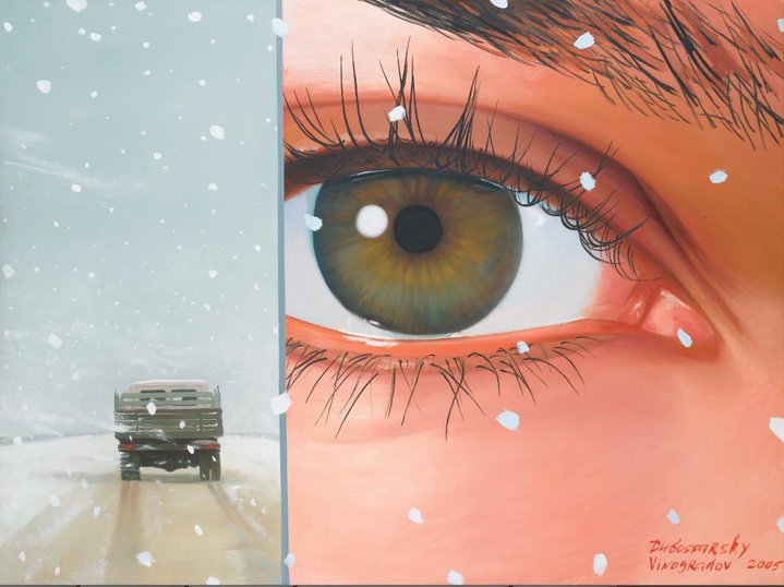 sots-art, diptych, highway, painting