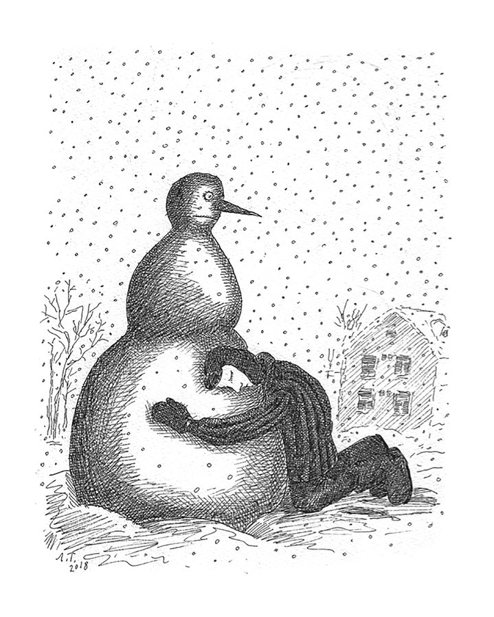 illustration, snowman