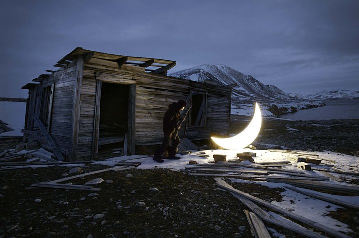 moon, arctic, installation